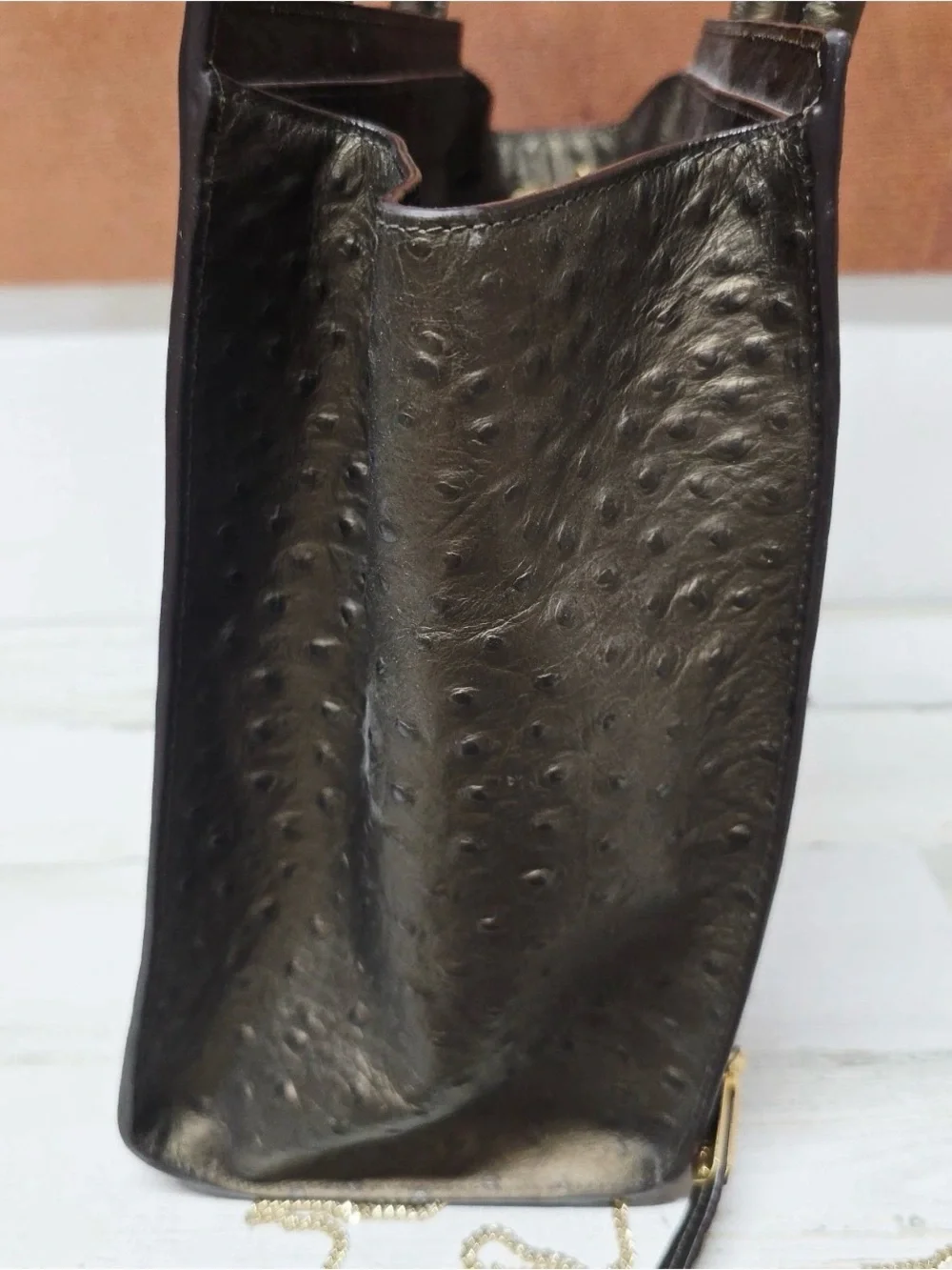 Henri Bendel ostrich Rivington Convertible Tote - Picture 9 of 12